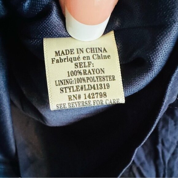 Loveriche Navy Bell Sleeve Criss-Cross Cutout Back Fairytale Dress Sz Small - Picture 10 of 12